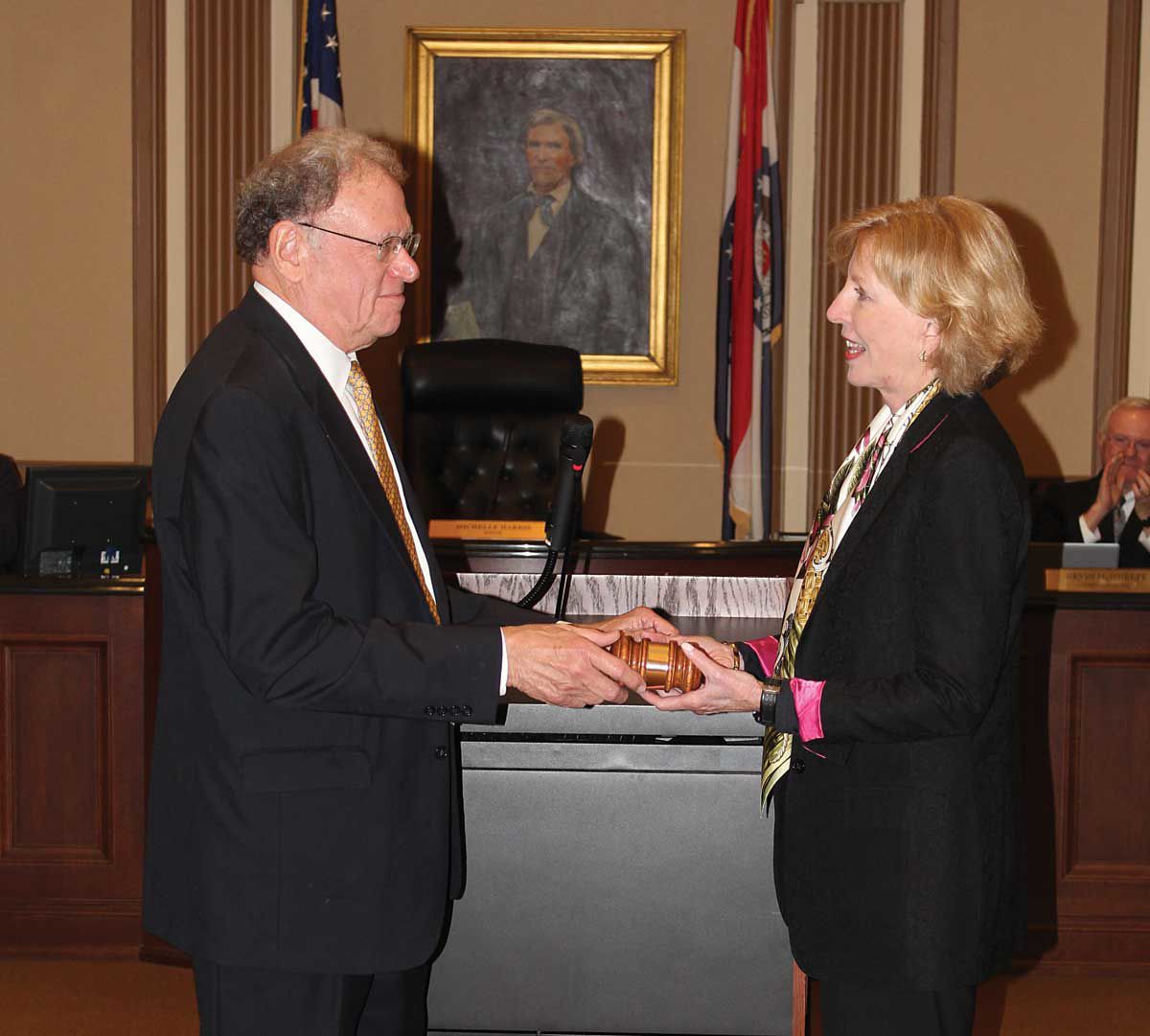 Clayton Mayors Harold Sanger and Michelle Harris